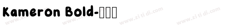 Kameron Bold字体转换